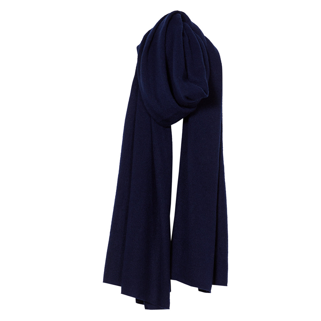 Lola Navy Cashmere Travel Wrap - Rock the Jumpsuit