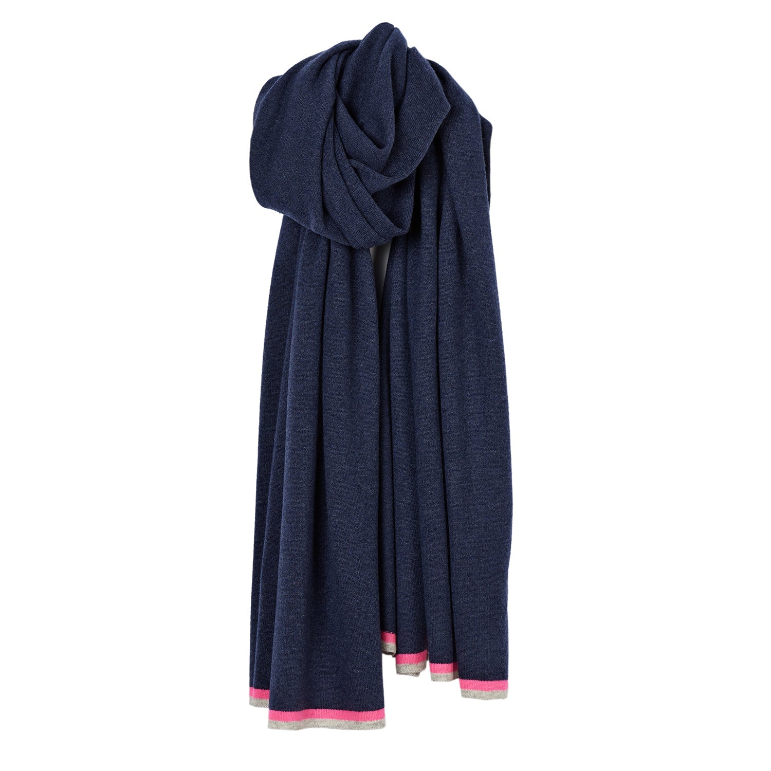 Renee Wrap Indigo With Grey & Neon Pink - Rock the Jumpsuit