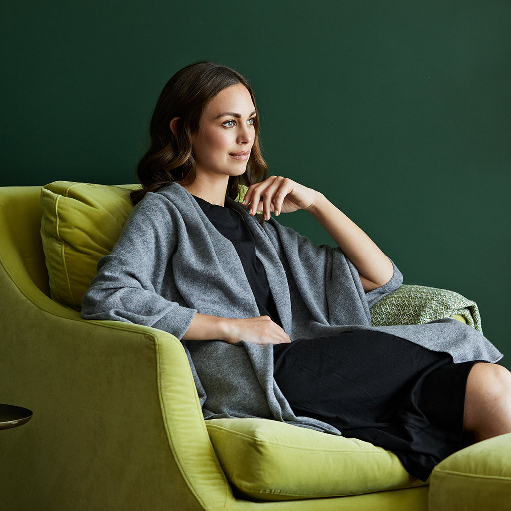 Lola Grey Cashmere Travel Wrap - Rock the Jumpsuit