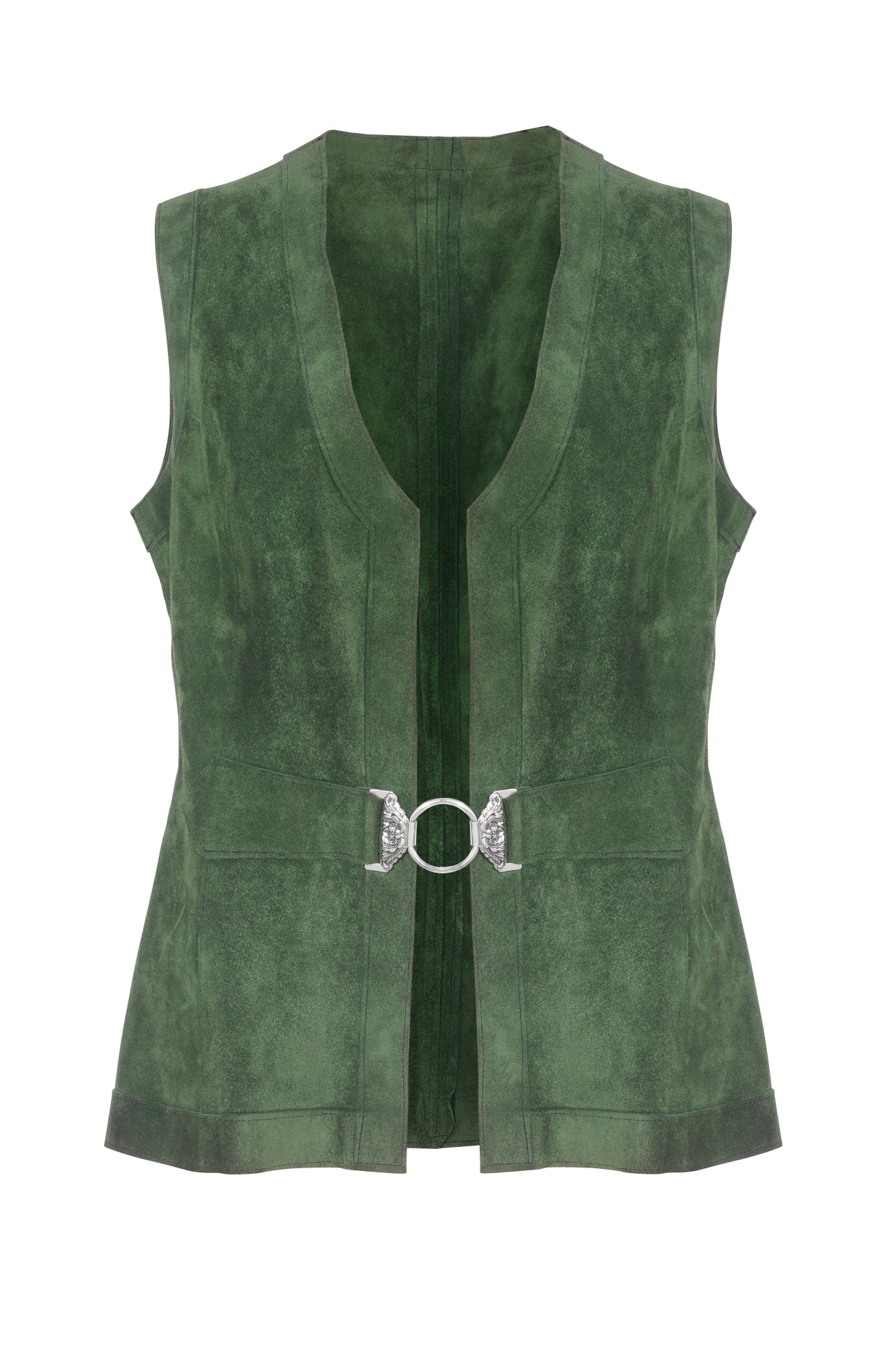 Vintage Green Suede Gilet - Rock the Jumpsuit