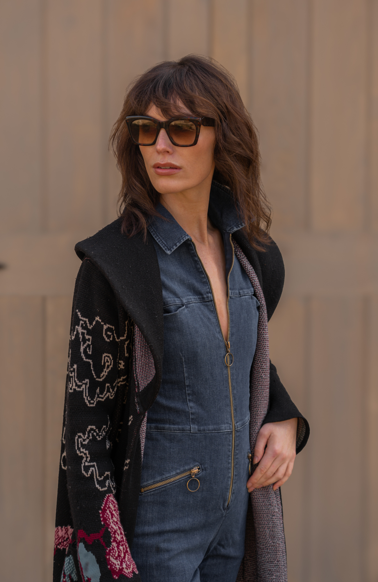 RUBY denim jumpsuit with long Sleeves - Rock the Jumpsuit