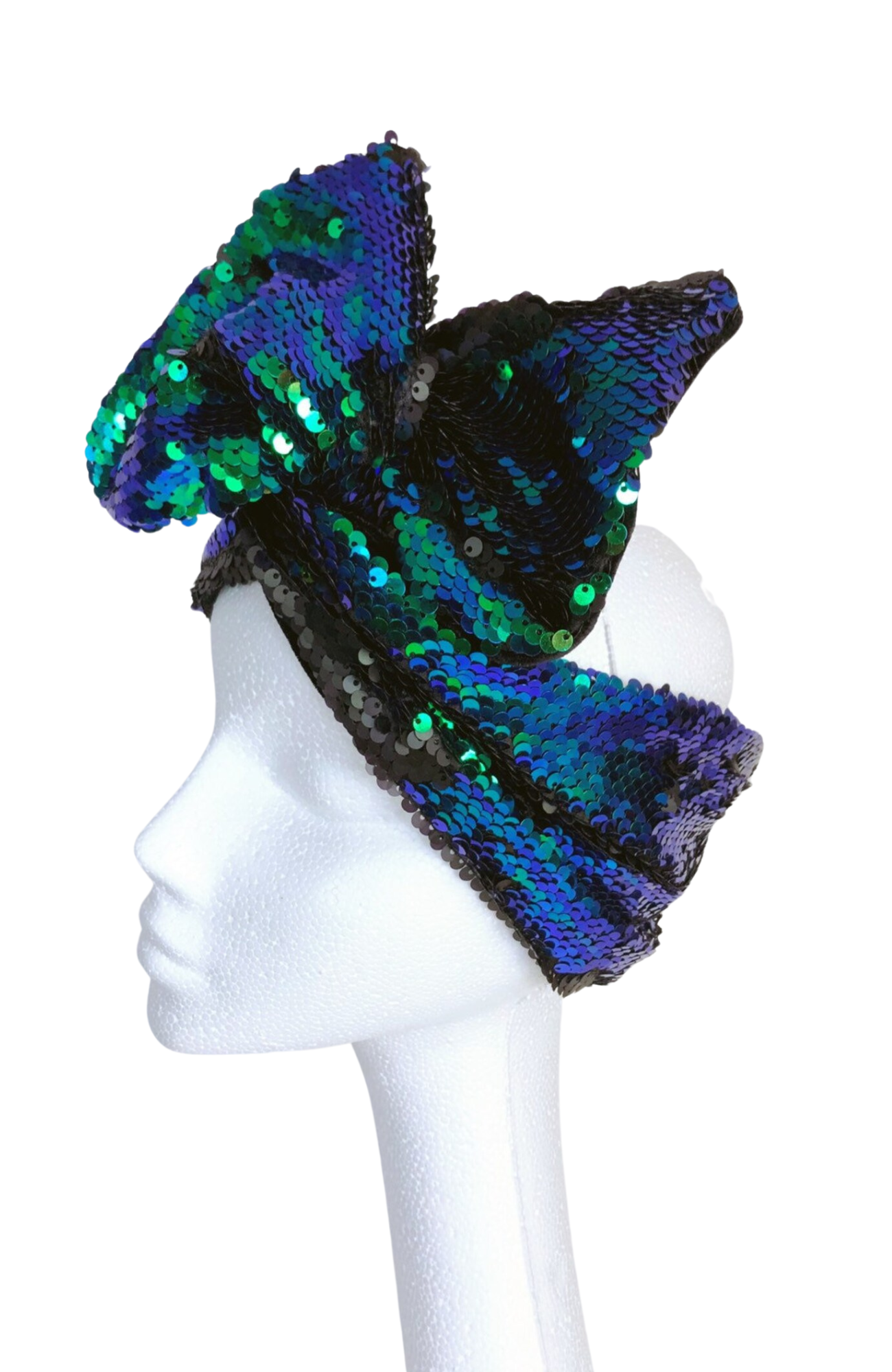 Green & Black Sequin Headwrap - Rock the Jumpsuit