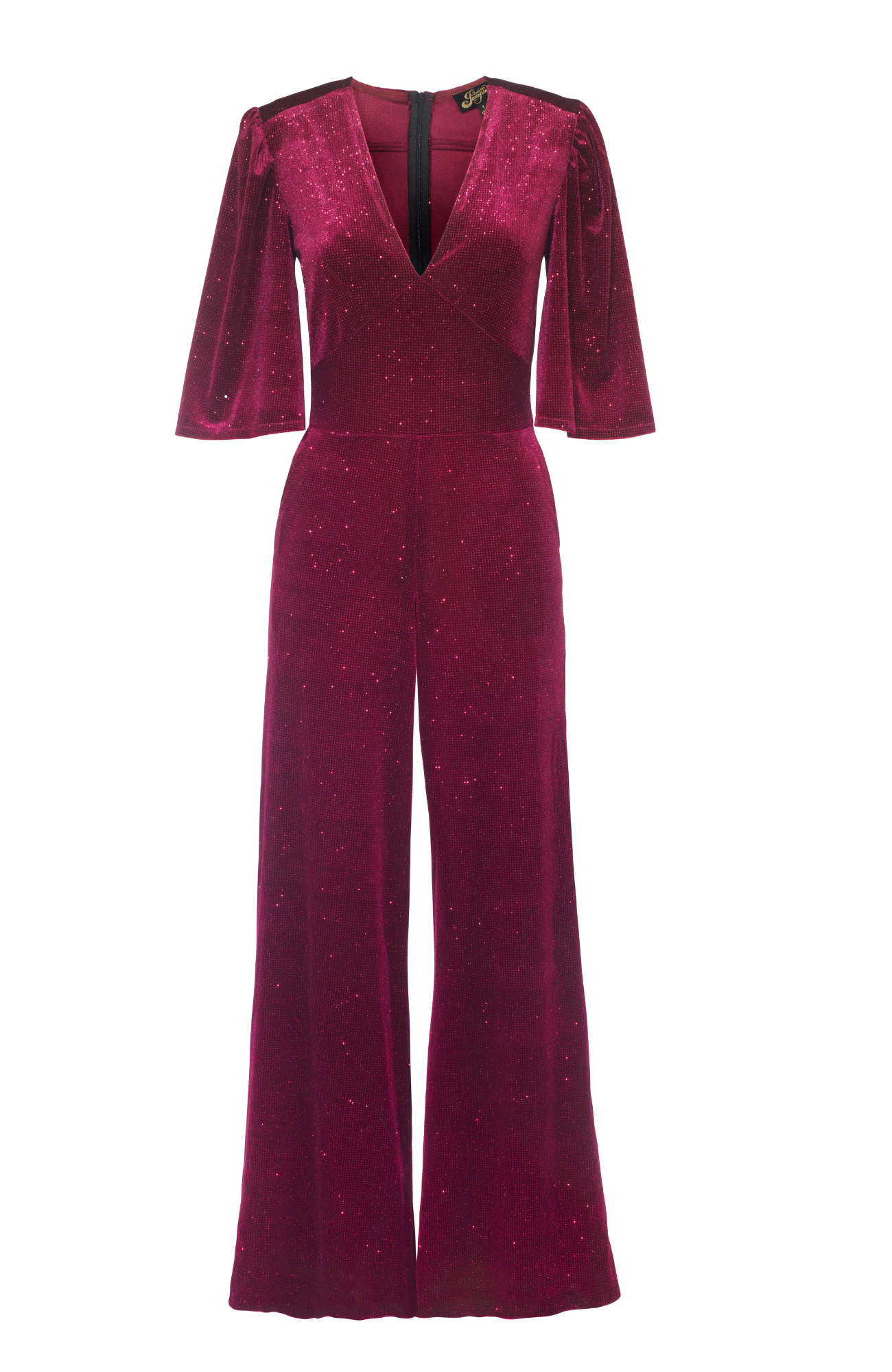 KATE in Sparkly Red Velour - Rock the Jumpsuit