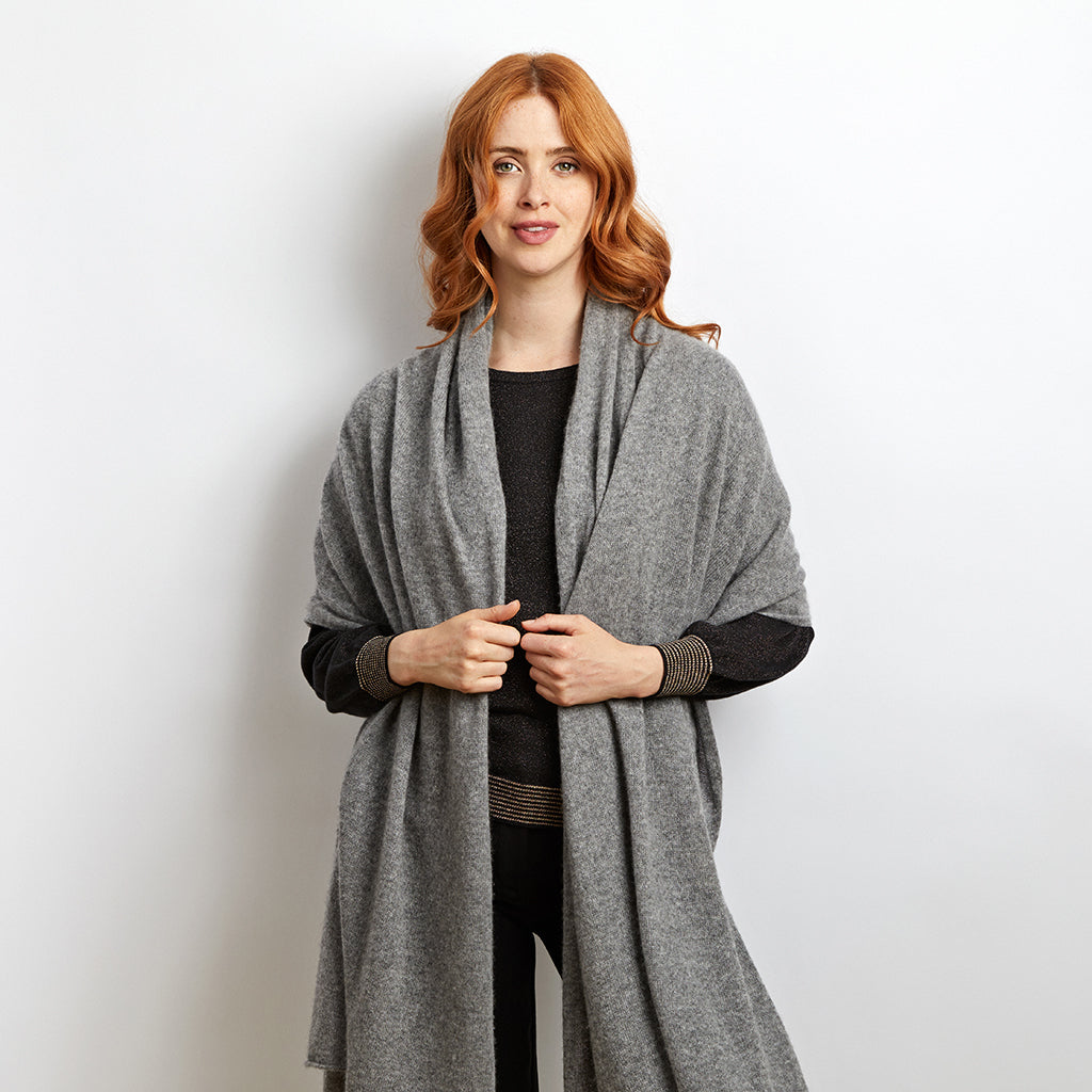 Lola Grey Cashmere Travel Wrap - Rock the Jumpsuit