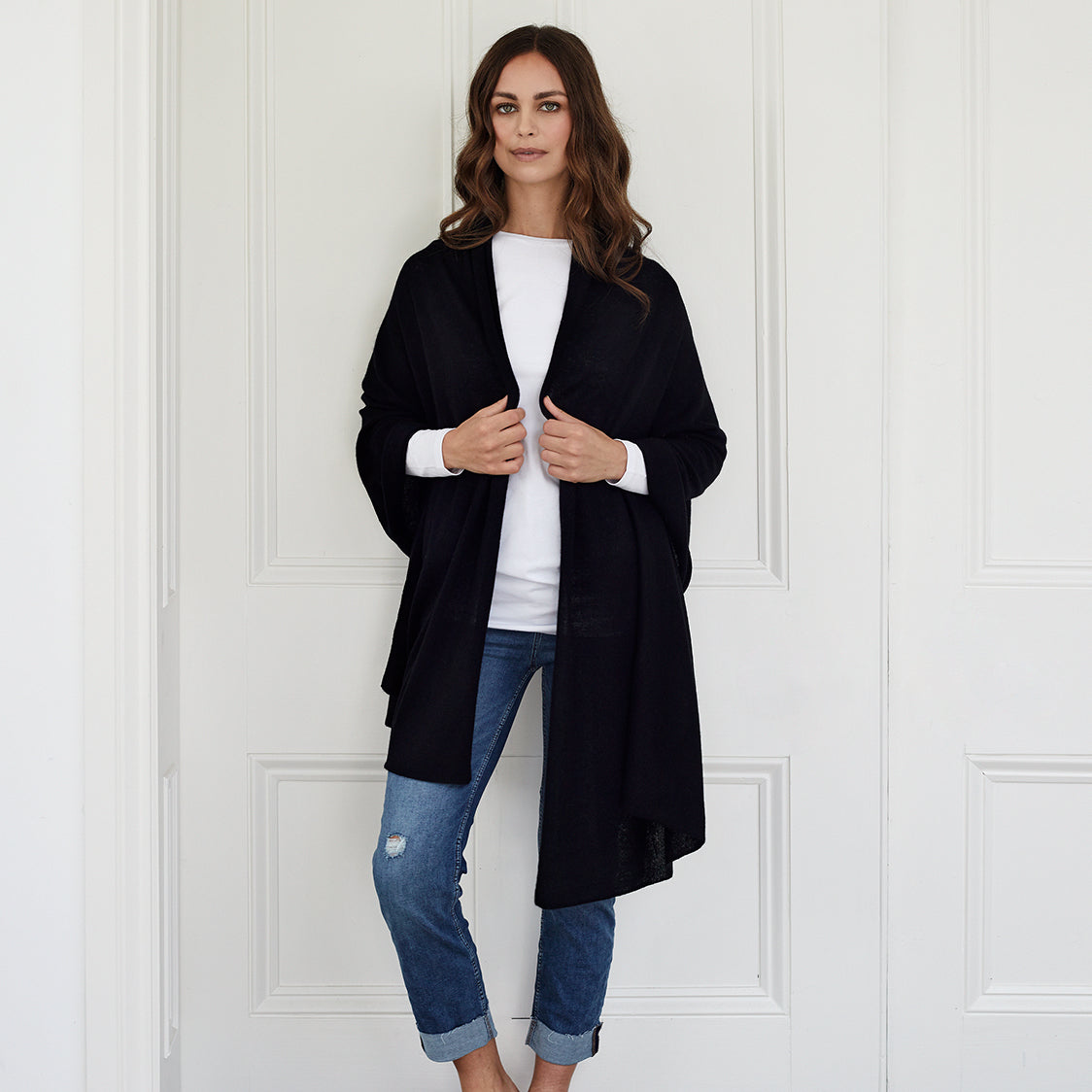 Lola Black Cashmere Travel Wrap - Rock the Jumpsuit