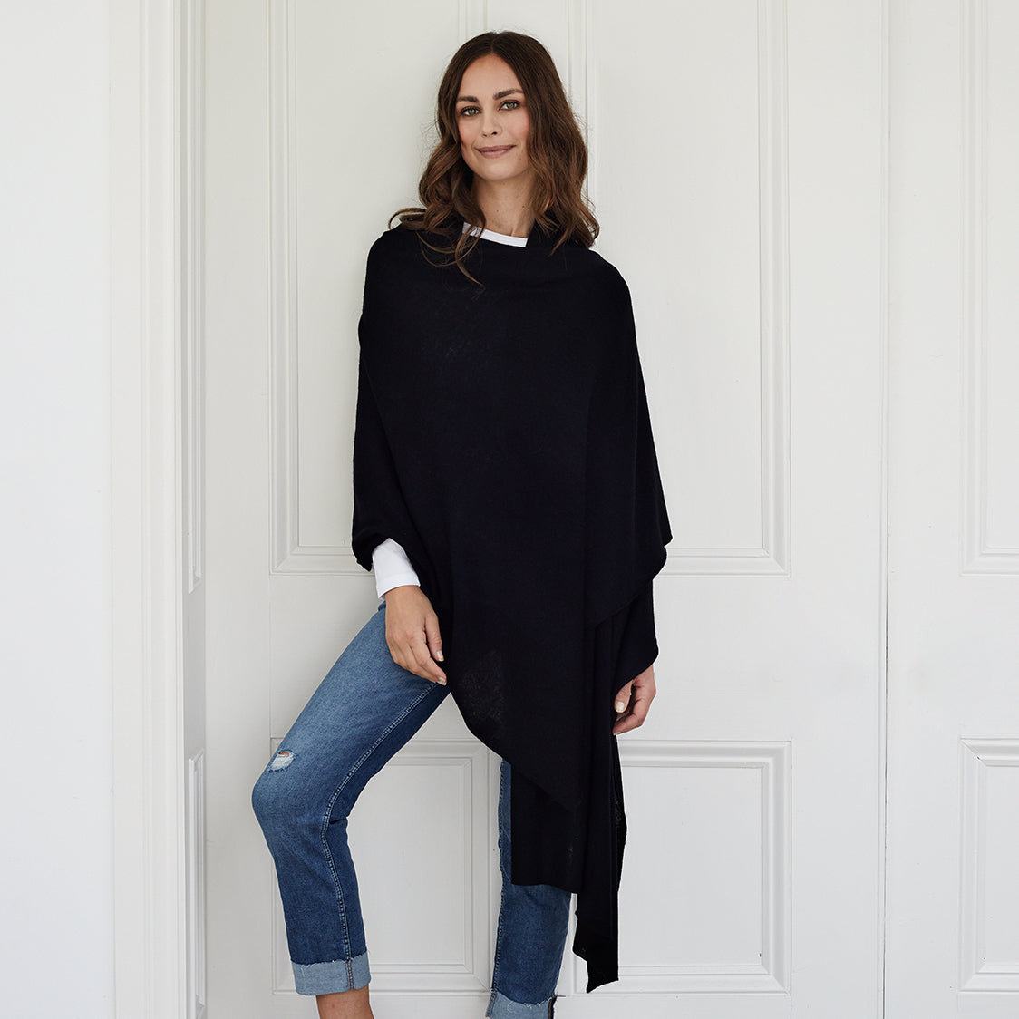 Lola Black Cashmere Travel Wrap - Rock the Jumpsuit