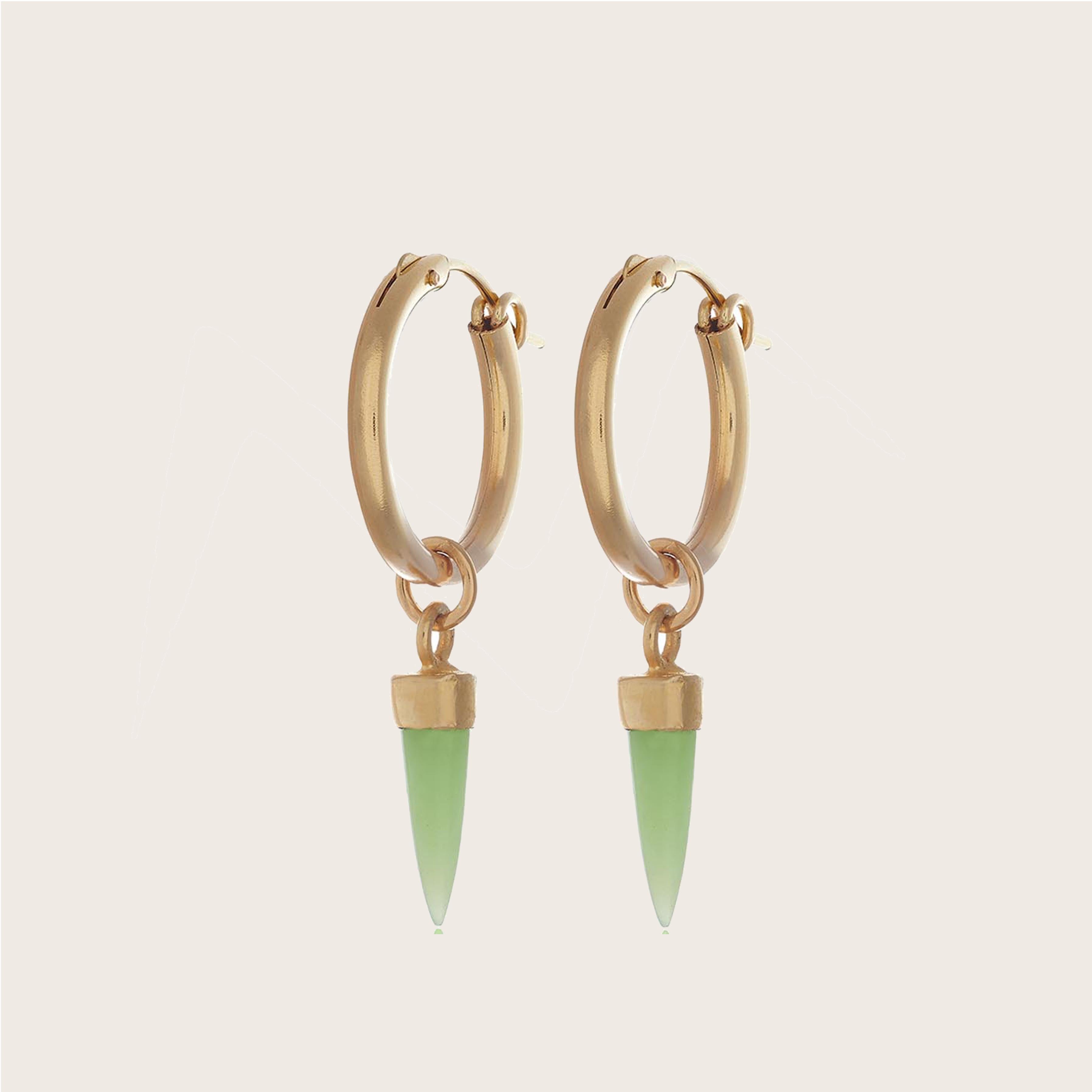 Spike Hoop Earrings (Gold) - Rock the Jumpsuit