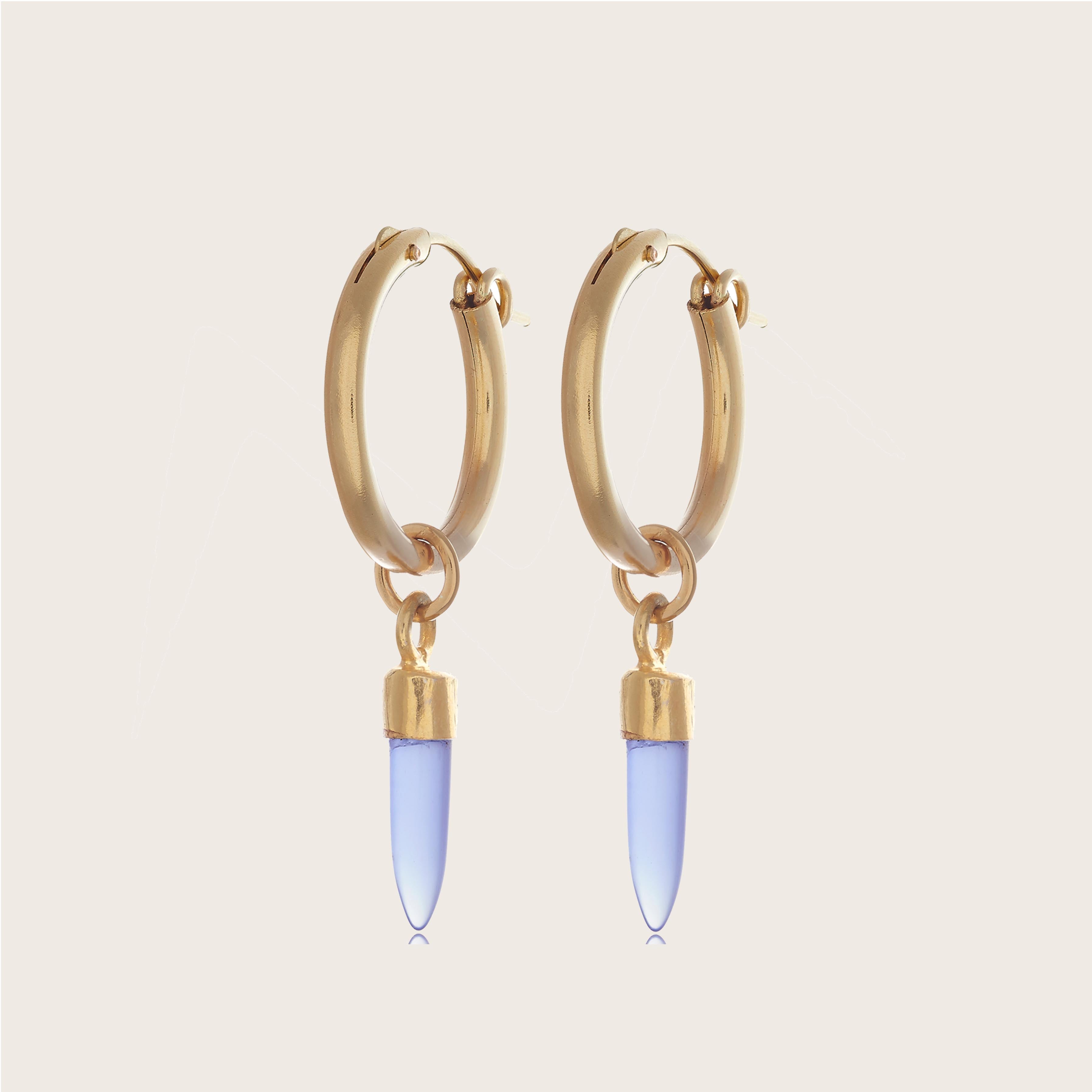 Spike Hoop Earrings (Gold) - Rock the Jumpsuit