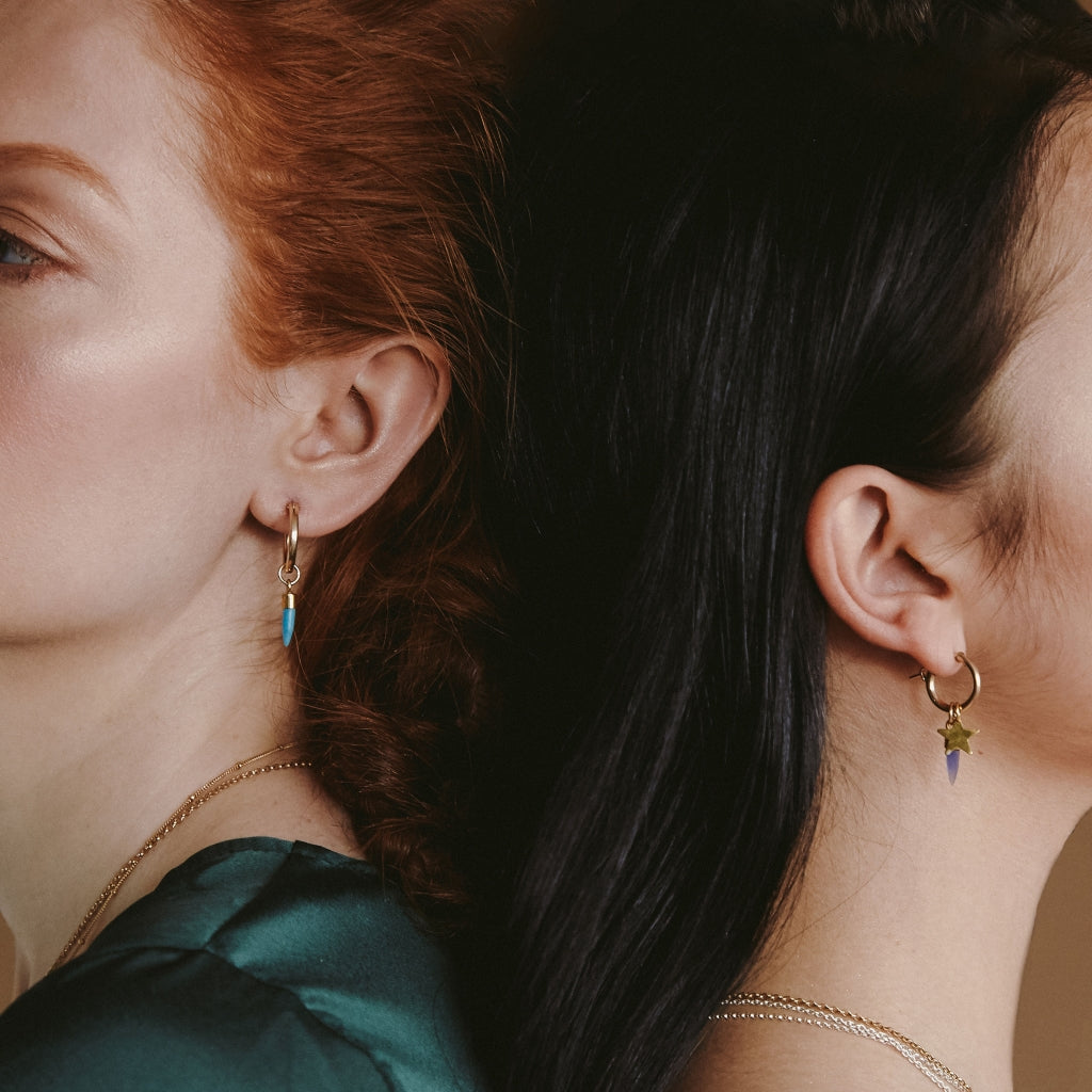 Spike and Star Hoop Earrings - Rock the Jumpsuit