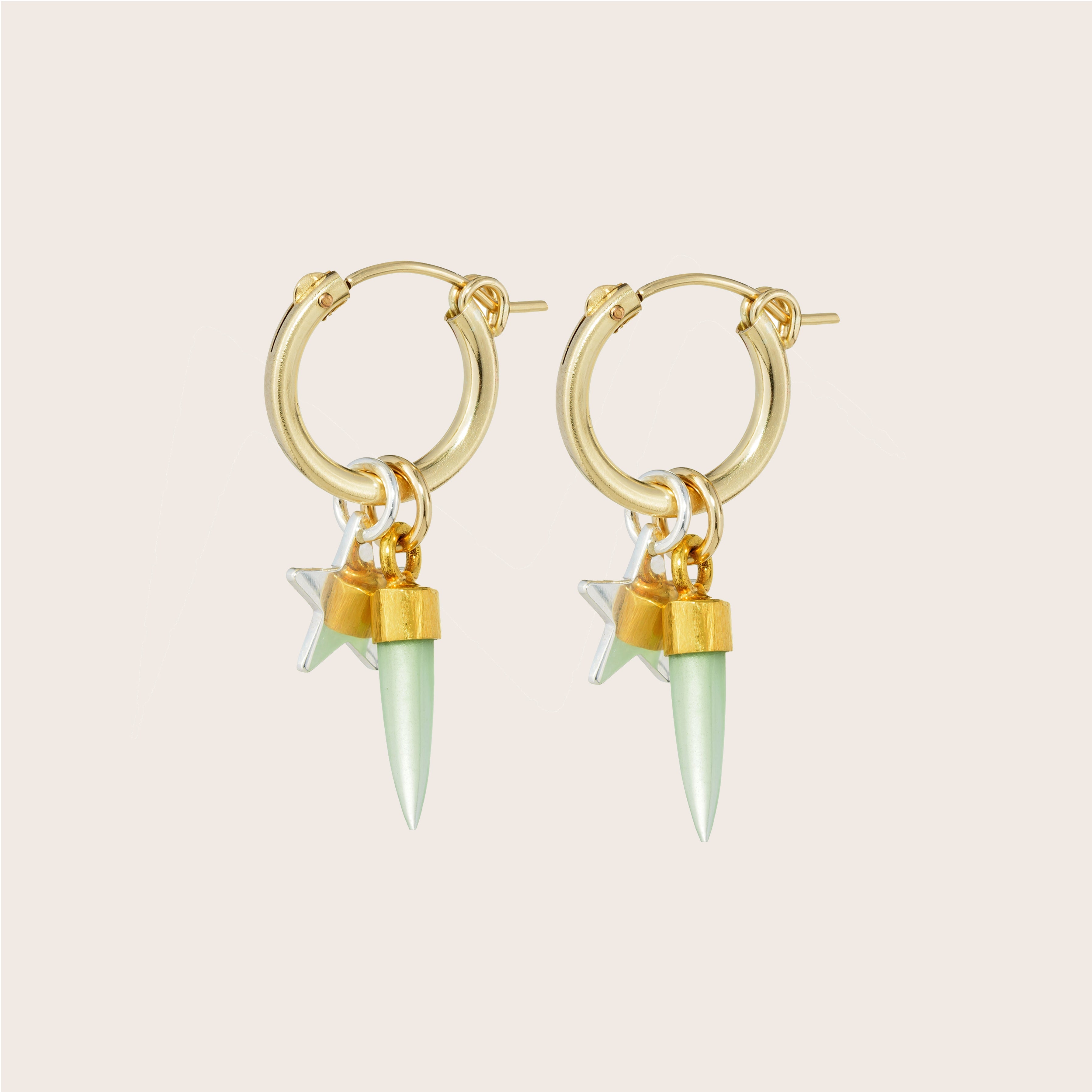 Spike and Star Hoop Earrings - Rock the Jumpsuit
