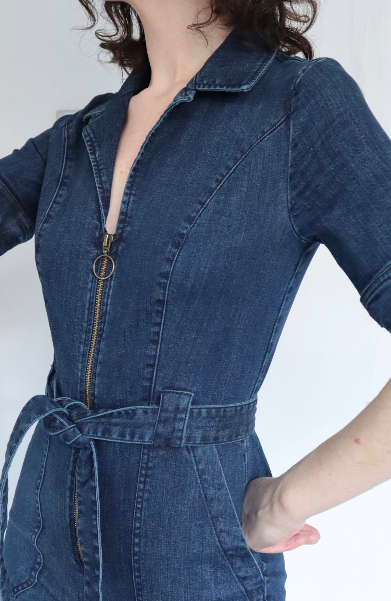 ANITA Short sleeve denim Jumpsuit - Rock The Jumpsuit
