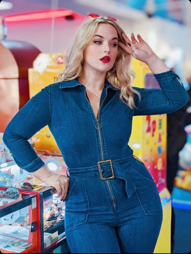 *NEW * PATTI 70s denim Jumpsuit - Rock The Jumpsuit