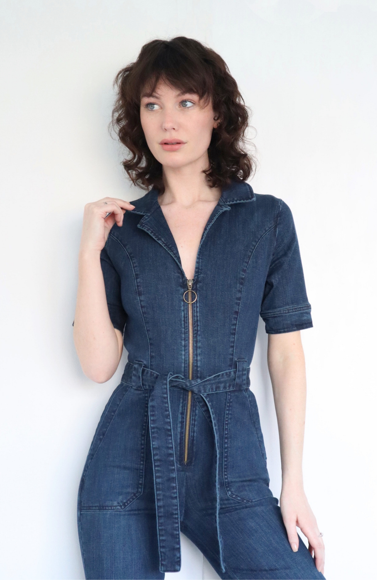ANITA Short sleeve denim Jumpsuit - Rock The Jumpsuit