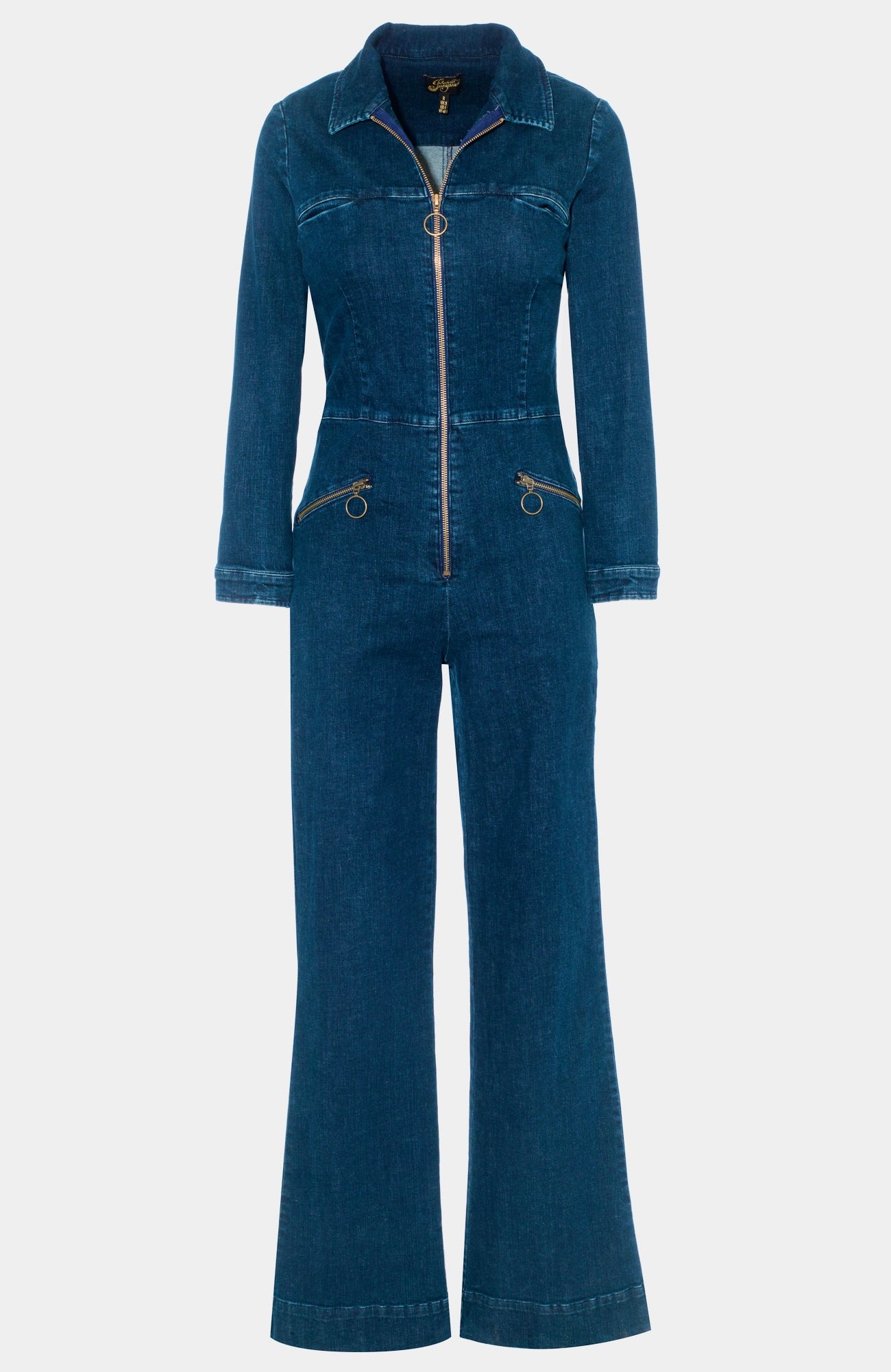 RUBY denim jumpsuit with long Sleeves - Rock the Jumpsuit